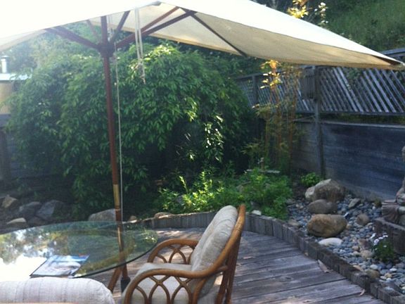 Private deck and garden