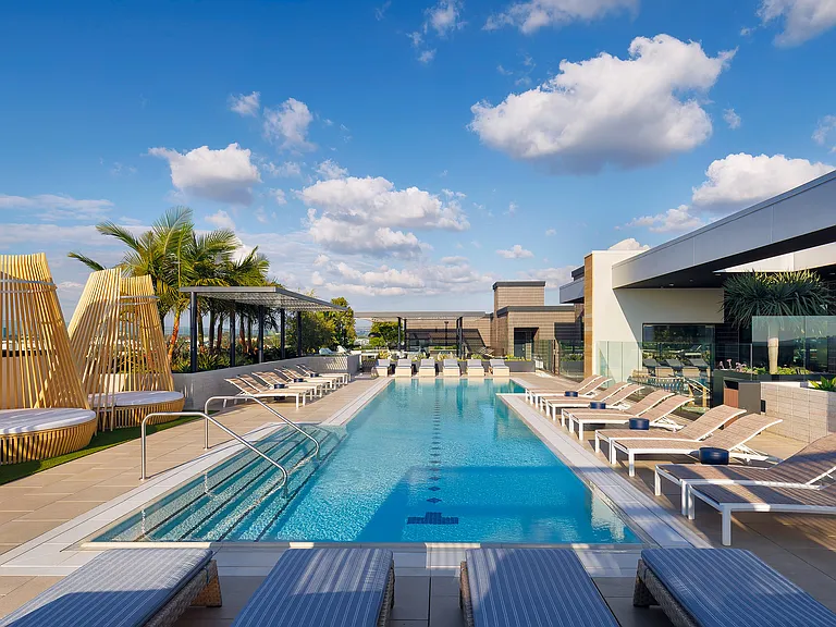 Rooftop Sunset Pool Deck