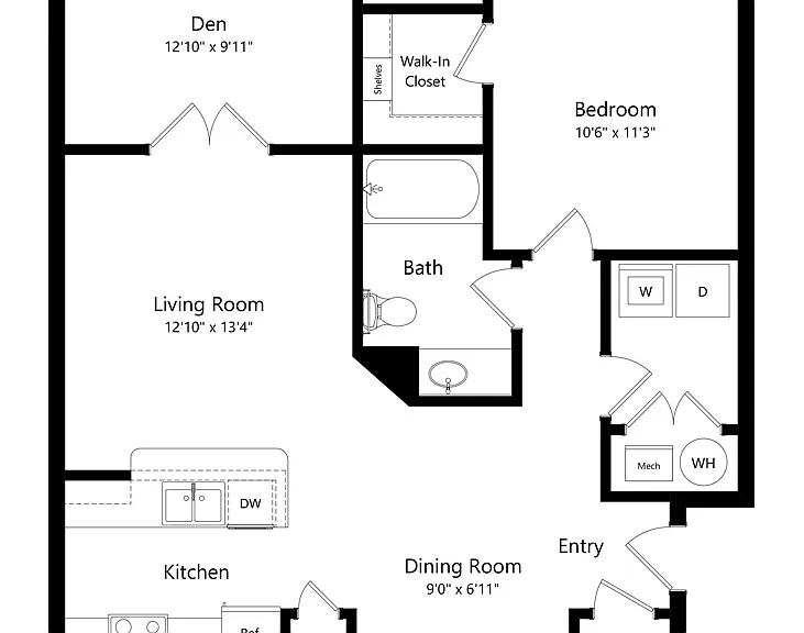 1 Bedroom | 1 Bath | 828 SF | Renovated 1 Bedroom | 1 Bath | 828 SF | Renovated