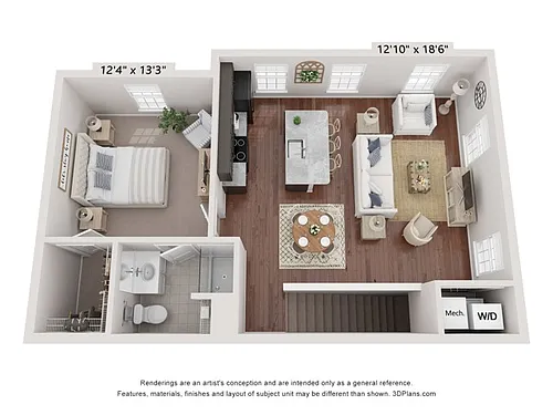 Floor plan Bentley Flat