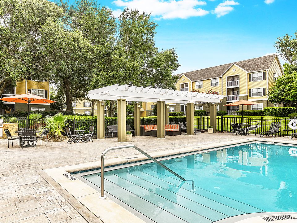 Poolside lounge area