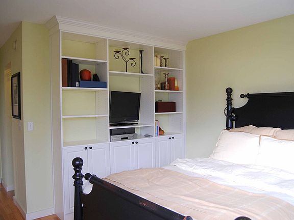 Built in shelves in Master Bedroom