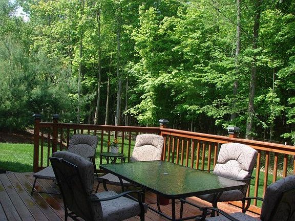 Private back from deck view