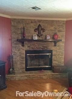 Wood burning fireplace