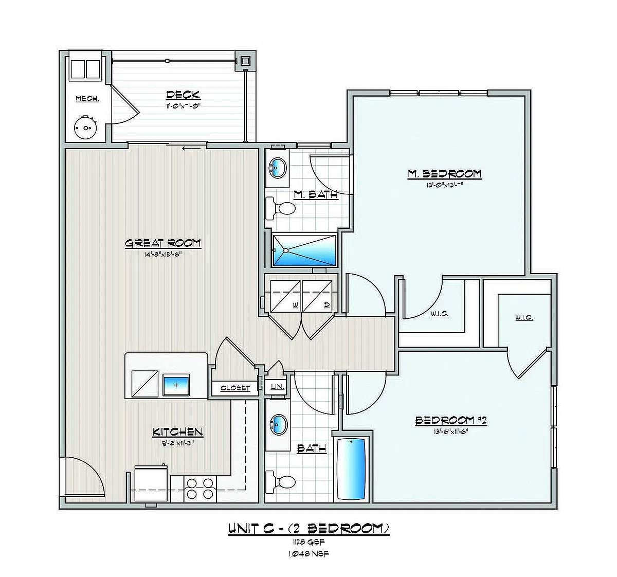 Floor plan 2 Bedroom 2 Bathroom S