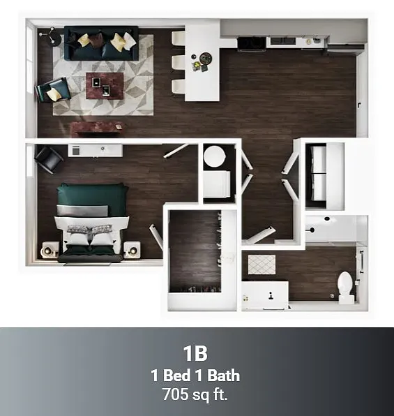 Floor plan Porchlight - 1B