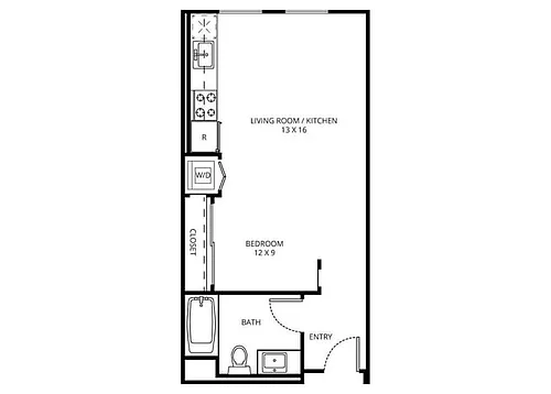Floor plan Studio B-1