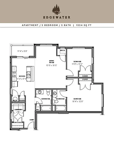Floor plan 2 Bedroom Apartment