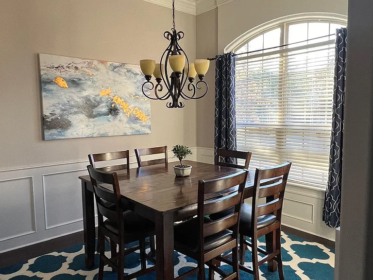 Dinning Room with with beautiful large windows.