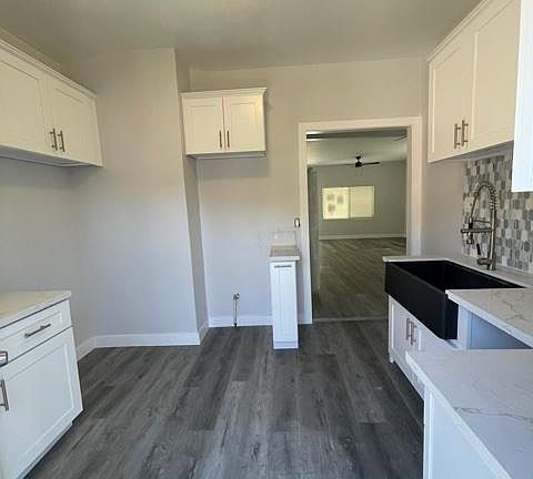 View of kitchen front back porch door