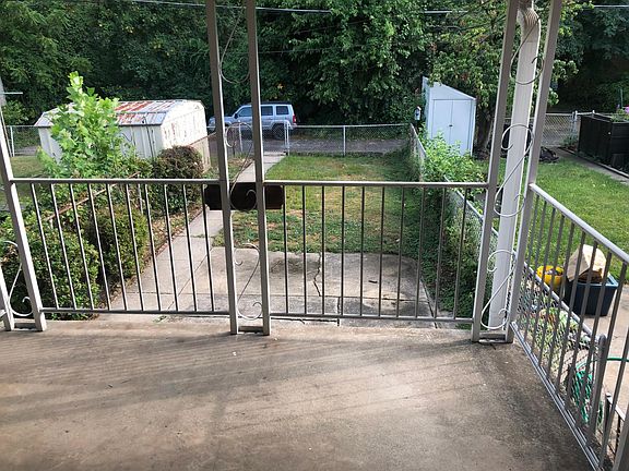 Back porch and backyard