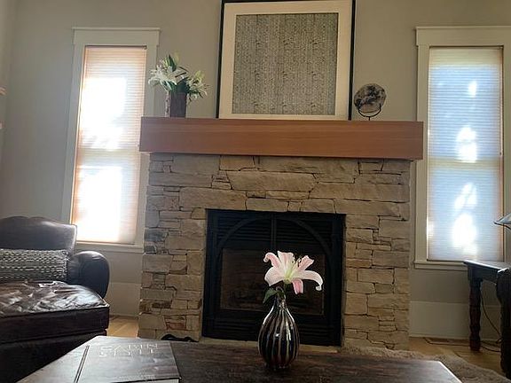 Cozy gas fireplace