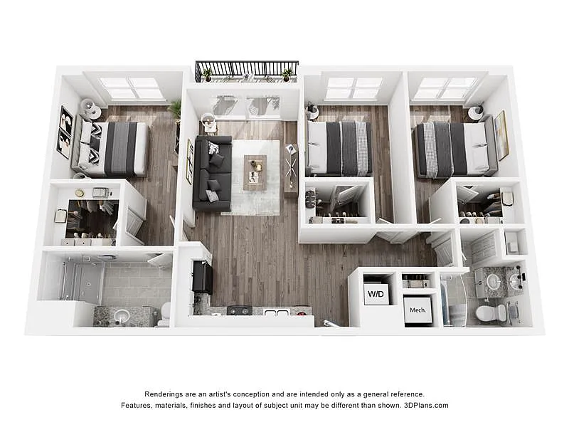 Floor plan 3 Bedrooms