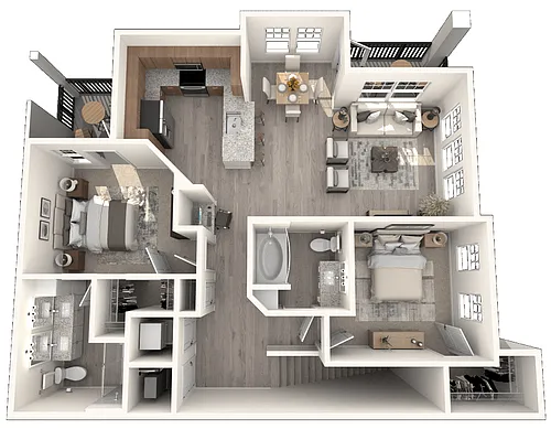 Floor plan B2U with Garage