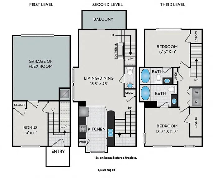 Floor plan Burgundy/Bordeaux