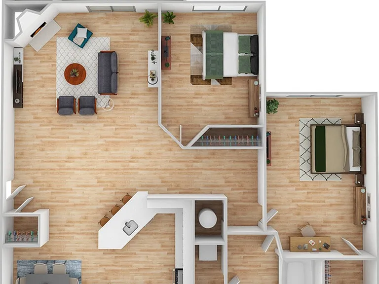 2 Bedroom | 1 Bath | 1060 SF 2 Bedroom | 1 Bath | 1060 SF