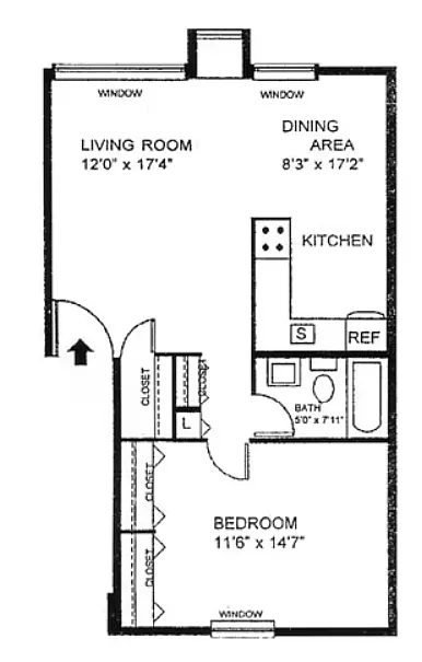 Floor plan One Bedroom