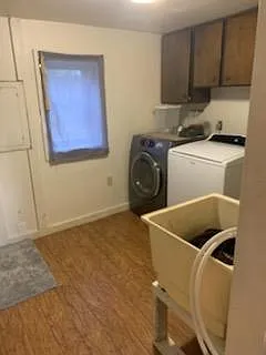 Laundry room with same new floors
