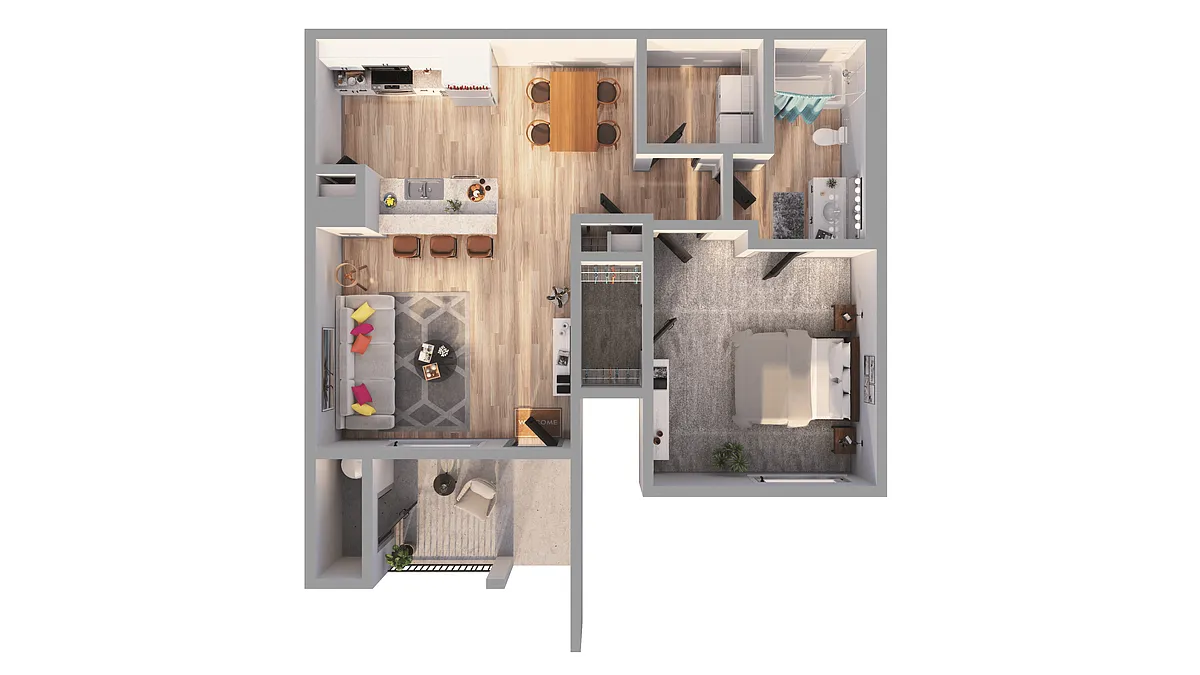Floor plan 1X1 A
