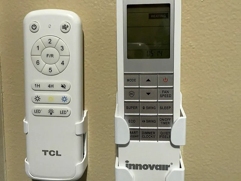 Controls for ceiling fan and minisplit
