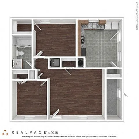 Floor plan Burton Place | 2 Bedroom