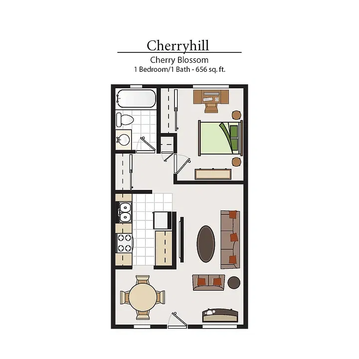 Floor plan 1x1 - Plan B Classic