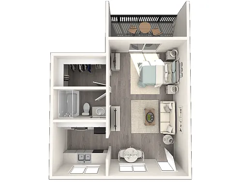 Floor plan Renovated Studio