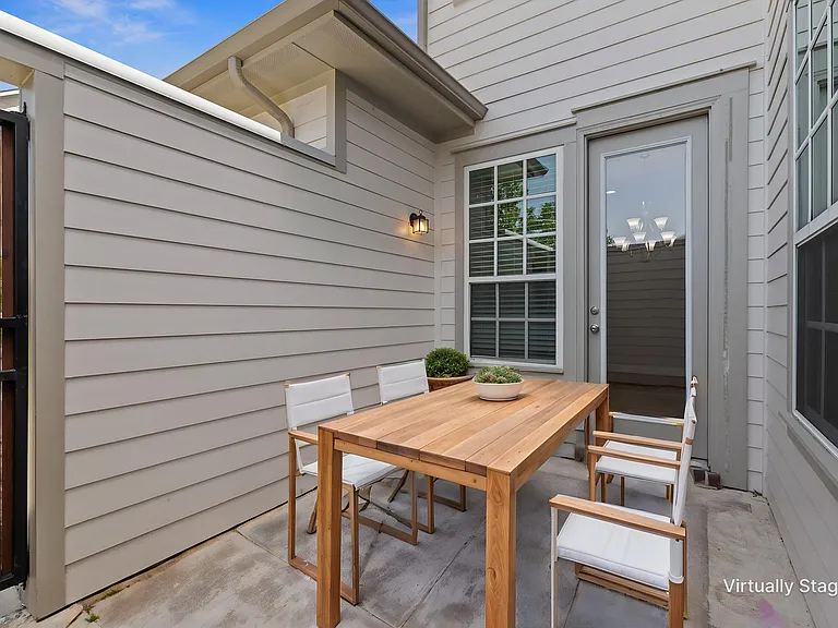 Private Courtyard Virtually Staged