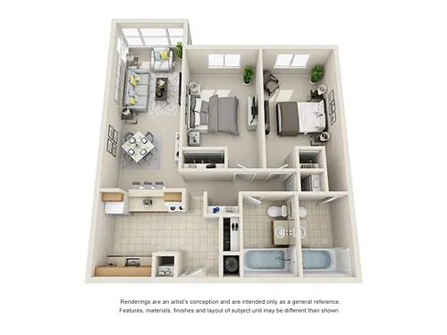 Floor plan Two Bedroom