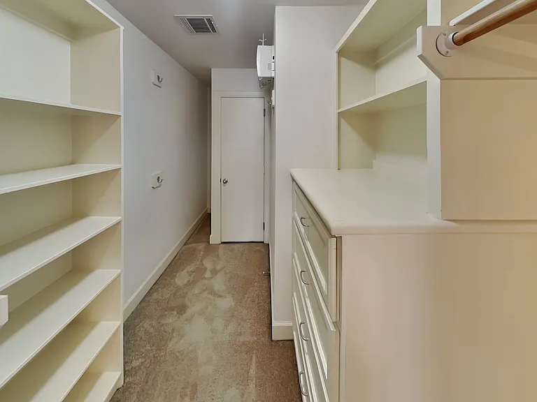 Minimalist hallway with cream-