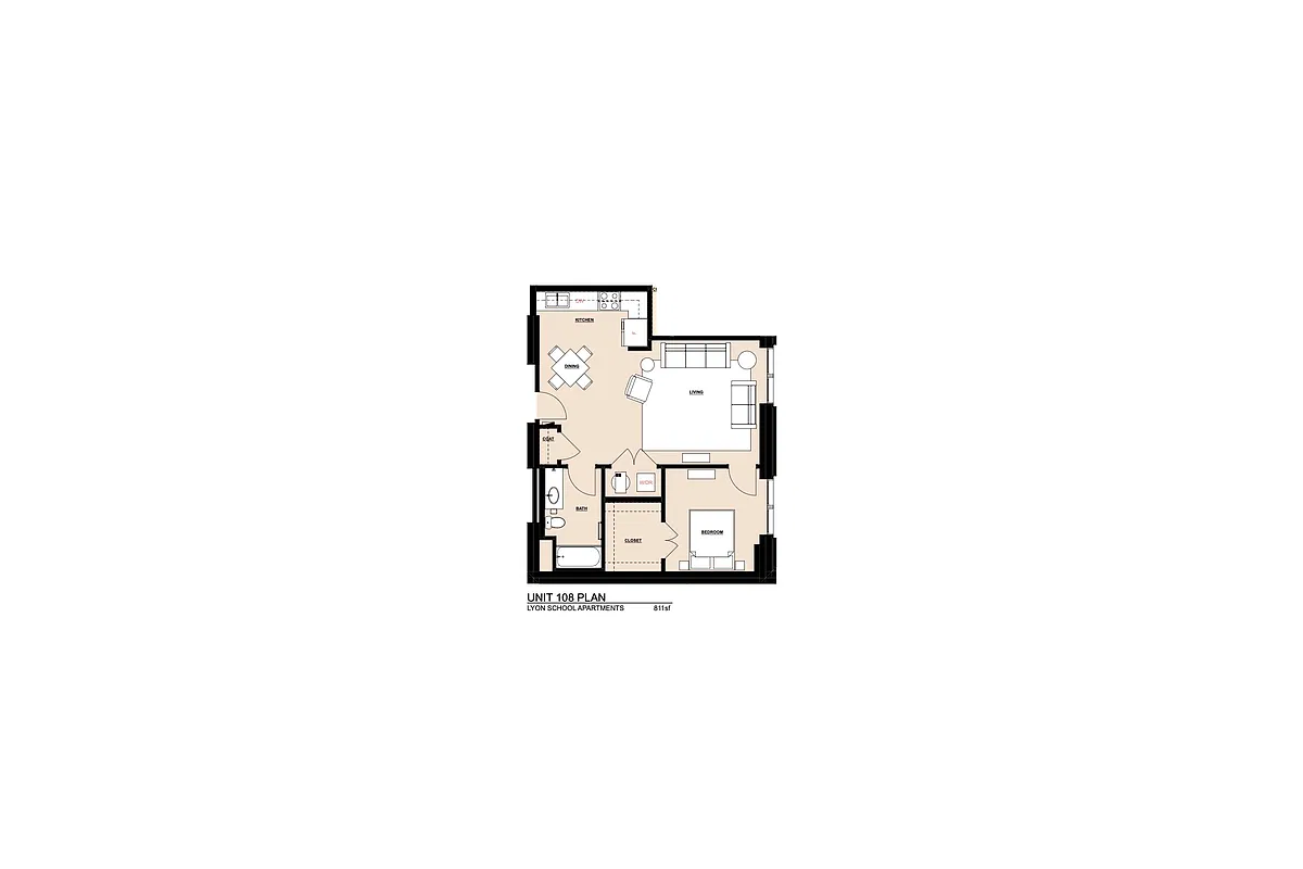 Floor plan 1st Floor Apartment - 108