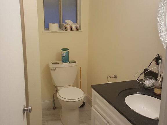 bathroom - in process of being painted.