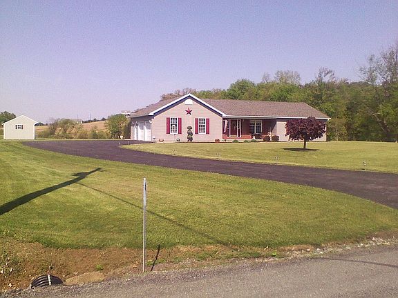 Paved driveway and front