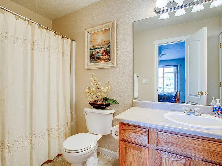 Queen bedroom with a full bathroom attached!
