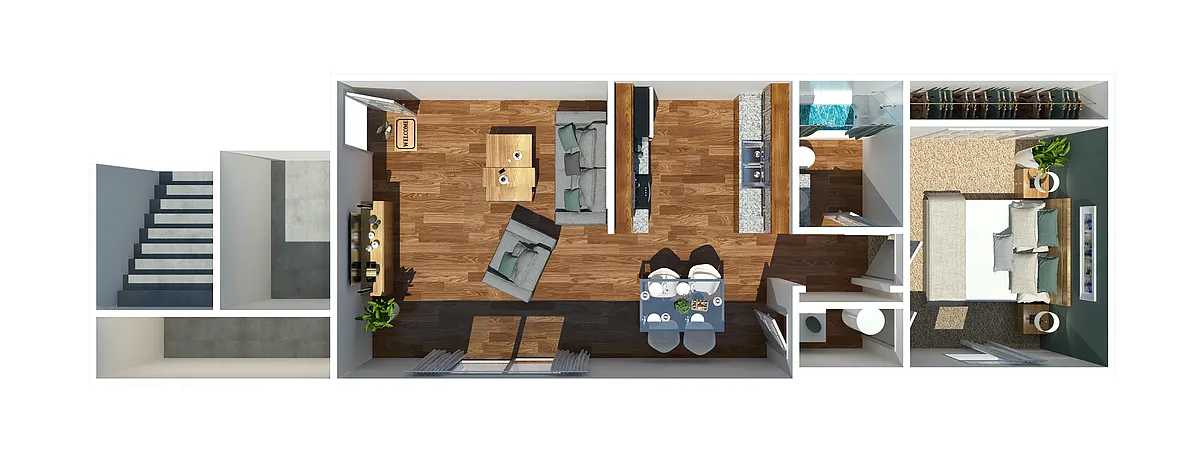 Floor plan One Bedroom One Bathroom
