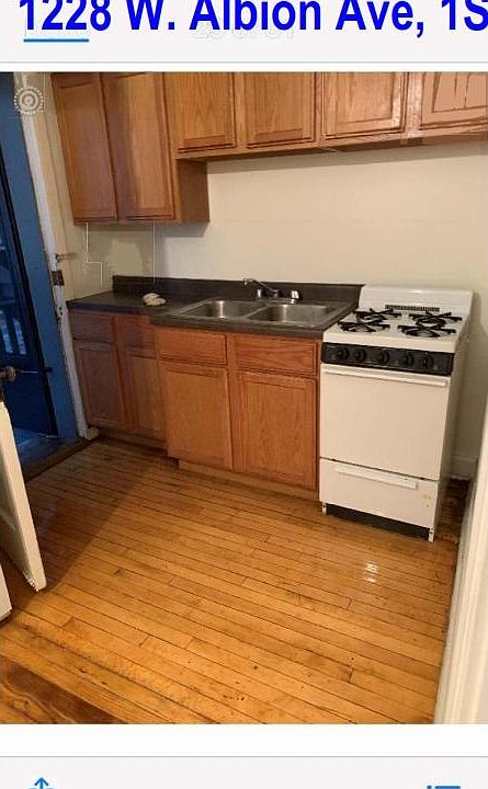 Kitchen and separate dining area.
