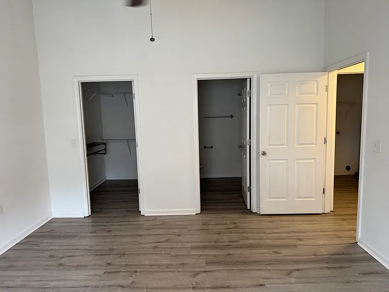 Dual walk-in closets in Master Bedroom