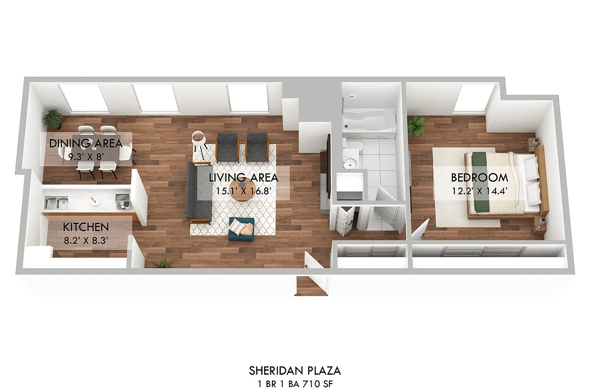 Floor plan One Bedroom