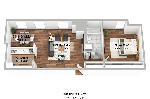 Floor plan One Bedroom