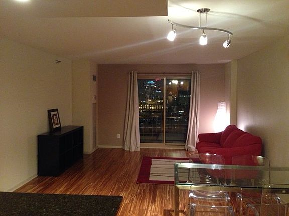 lving room with bamboo floor