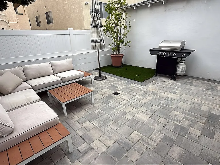 shared outdoor patio