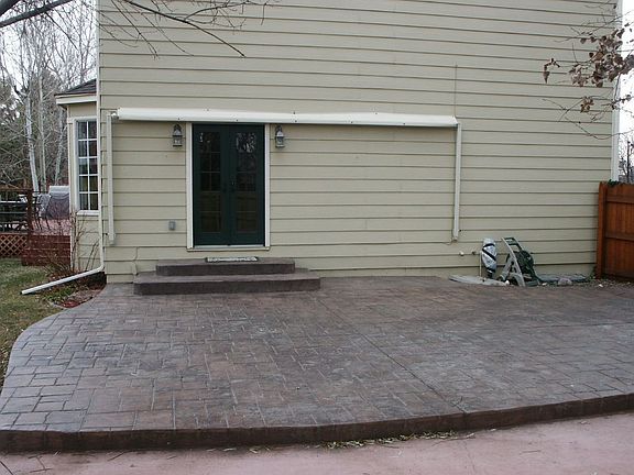 stamped concrete side