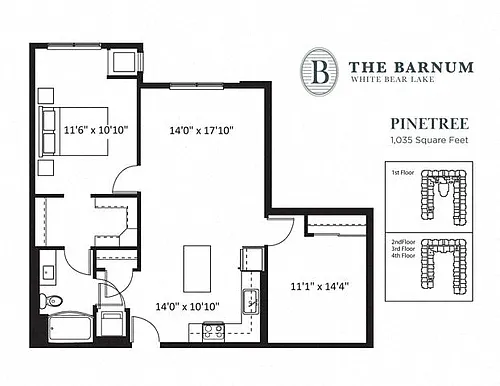 Floor plan Pine Tree | 1 + Den