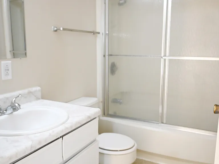 Bathroom in a unit at Rosewater.