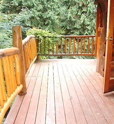 The decks have about 1300 lineal feet of out door wood and a ton of pressure treated wood under them