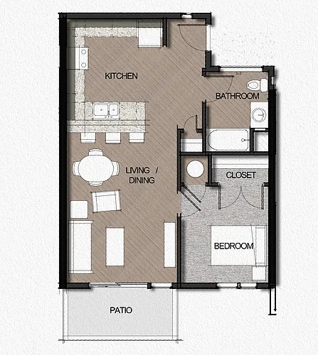 Floor plan One Bedroom