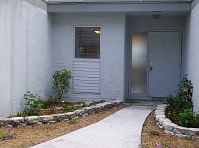 Fully landscaped front entrance
