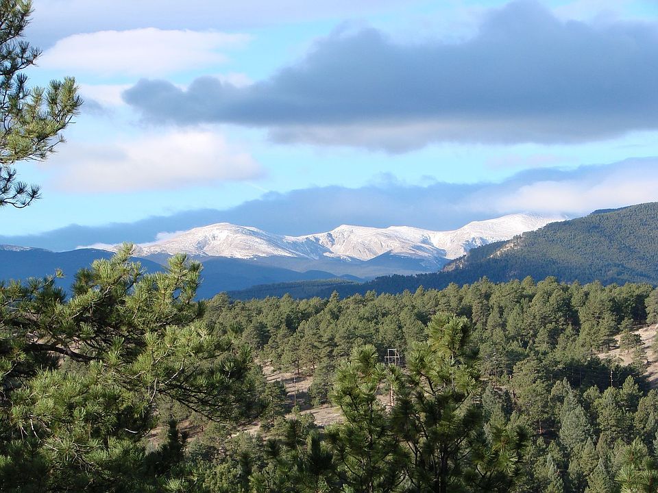 view of Mt. Evans from home