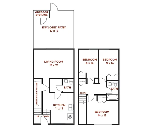 Floor plan 3TH