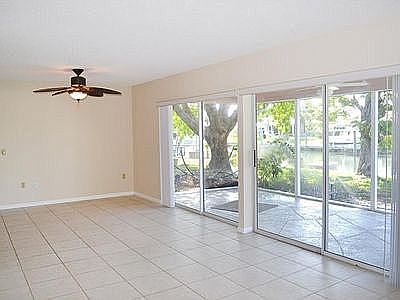glass doors open to porch
